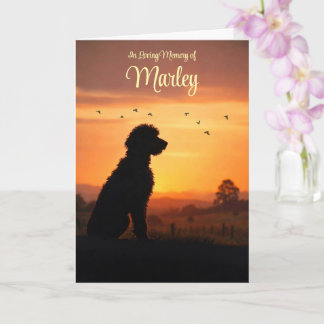 Doodle Mix Lab Golden Sympathy Dog's Name Card