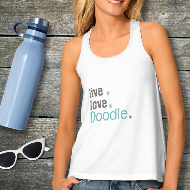 Doodle Mom Live Love Women's Tank Top (Doodle mom's are sporting this cute racer back tank! It can also be custom!)