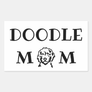 Doodle Mom Rectangular Sticker