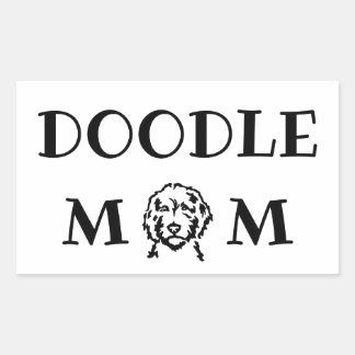 Doodle Mom Rectangular Sticker