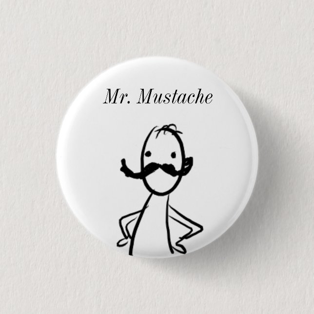 doodle, Mr. Mustache Button (Front)