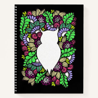 Doodle Owl 8.5" x 11" Spiral Notebook