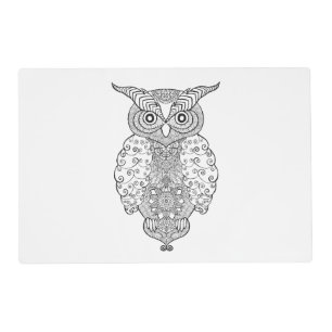 Doodle Owl Placemat