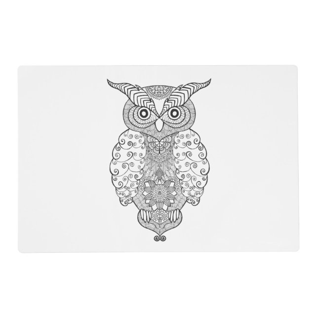 Doodle Owl Placemat (Front)
