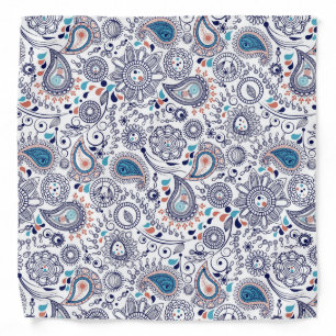 Doodle Paisley Pattern Bandana