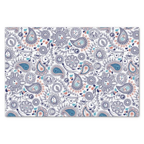 Doodle Paisley Pattern Tissue Paper