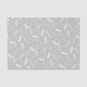 doodle paislies feathers flowers gray or ANY color Tissue Paper