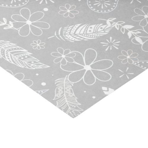 doodle paislies feathers flowers gray or ANY color Tissue Paper