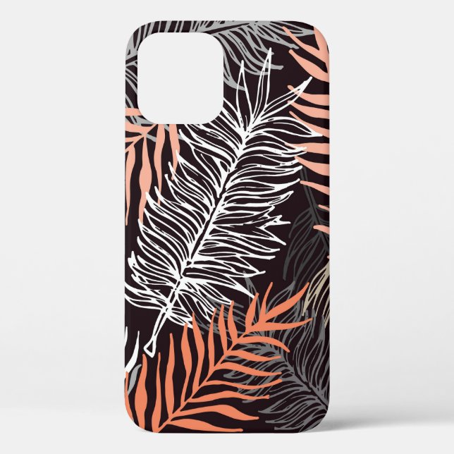 Doodle Palm: Hand-Drawn Leafy Pattern. Case-Mate iPhone Case (Back)