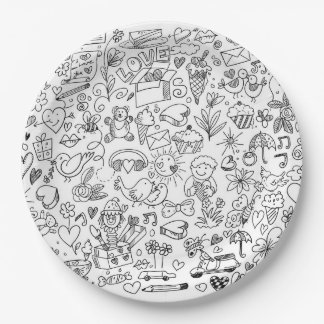 Doodle Paper Plate