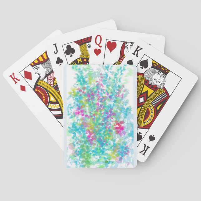 Doodle Party  Floral Poker Cards (Back)