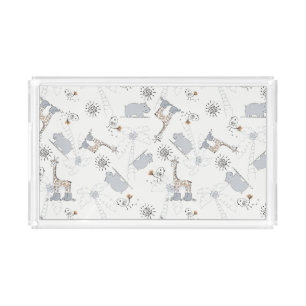 doodle pattern 2 acrylic tray