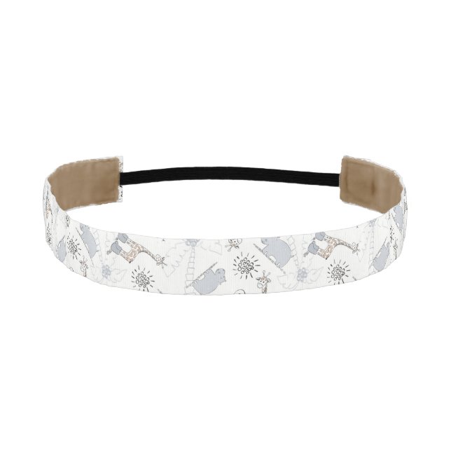 doodle pattern 2 athletic headband (Front)