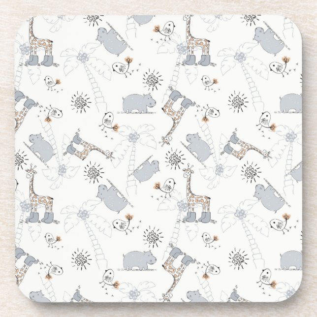 doodle pattern 2 coaster (Front)