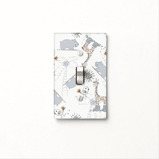 doodle pattern 2 light switch cover (In Situ)