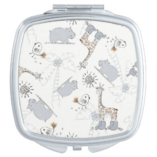 doodle pattern 2 makeup mirror