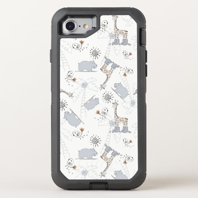 doodle pattern 2 otterbox iPhone case (Back)