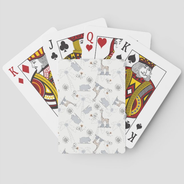 doodle pattern 2 poker cards (Back)