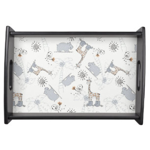 doodle pattern 2 serving tray