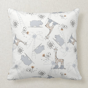 doodle pattern 2 throw pillow