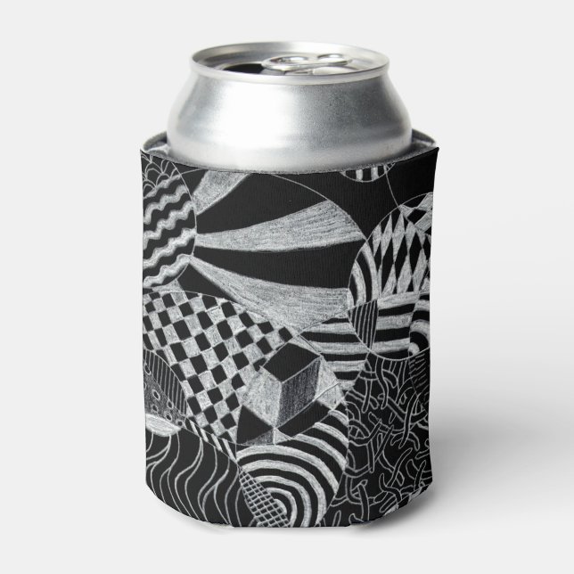 Doodle Pattern Can Cooler (Can Front)