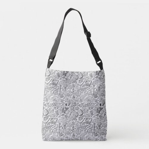 Doodle pattern tote bag