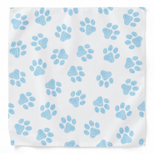 Doodle Paws, Dog Paws, Baby Blue Paws Bandana