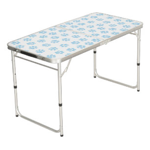 Doodle Paws, Dog Paws, Baby Blue Paws Beer Pong Table