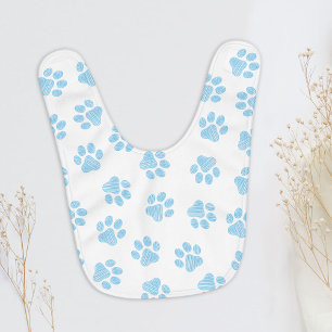 Doodle Paws, Dog Paws, Baby Blue Paws Bib