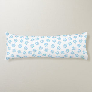 Doodle Paws, Dog Paws, Baby Blue Paws Body Pillow