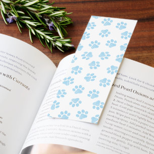 Doodle Paws, Dog Paws, Baby Blue Paws Bookmarks