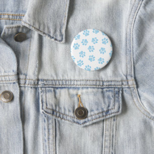 Doodle Paws, Dog Paws, Baby Blue Paws Button