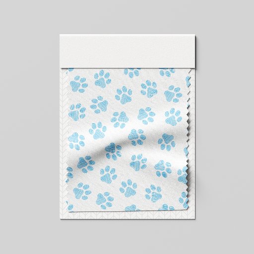 Doodle Paws, Dog Paws, Baby Blue Paws Fabric