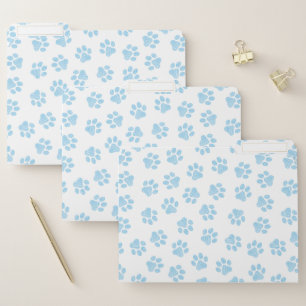 Doodle Paws, Dog Paws, Baby Blue Paws File Folder