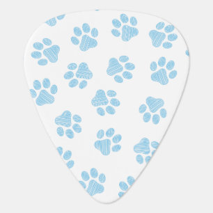 Doodle Paws, Dog Paws, Baby Blue Paws Guitar Pick
