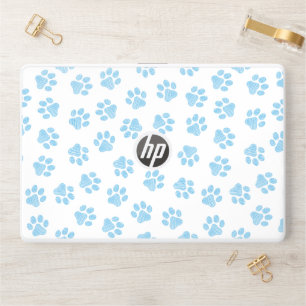 Doodle Paws, Dog Paws, Baby Blue Paws HP Laptop Skin