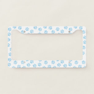 Doodle Paws, Dog Paws, Baby Blue Paws License Plate Frame