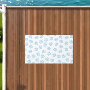 Doodle Paws, Dog Paws, Baby Blue Paws Outdoor Rug