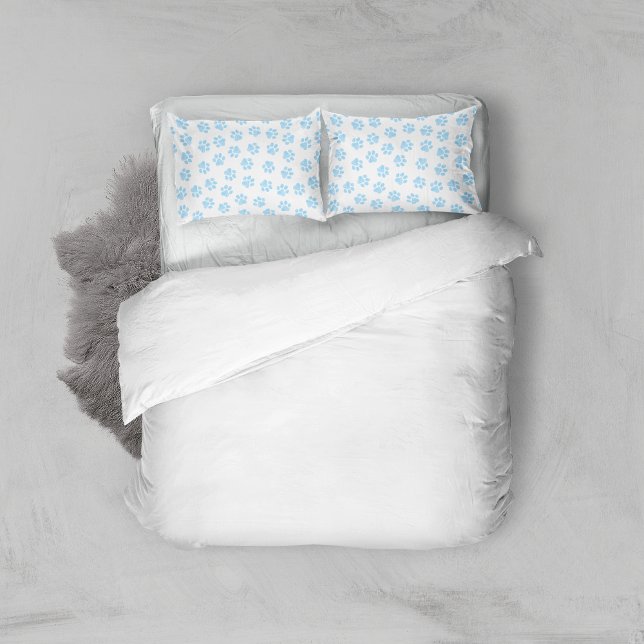 Doodle Paws, Dog Paws, Baby Blue Paws Pillow Case (Creator Uploaded)
