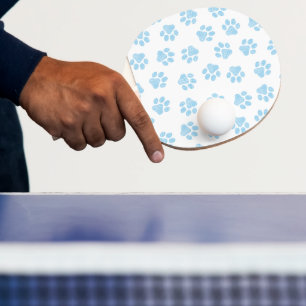 Doodle Paws, Dog Paws, Baby Blue Paws Ping Pong Paddle