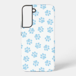 Doodle Paws, Dog Paws, Baby Blue Paws Samsung Galaxy S22+ Case