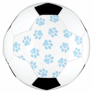 Doodle Paws, Dog Paws, Baby Blue Paws Soccer Ball