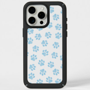 Doodle Paws, Dog Paws, Baby Blue Paws iPhone 15 Pro Max Case