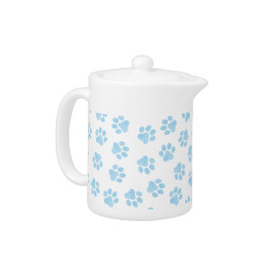 Doodle Paws, Dog Paws, Baby Blue Paws Teapot