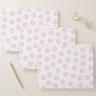 Doodle Paws, Dog Paws, Baby Pink Paws File Folder