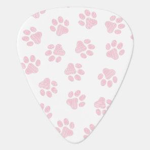 Doodle Paws, Dog Paws, Baby Pink Paws Guitar Pick