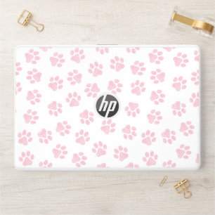Doodle Paws, Dog Paws, Baby Pink Paws HP Laptop Skin