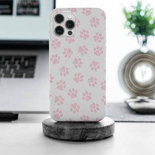 Doodle Paws, Dog Paws, Baby Pink Paws iPhone 15 Pro Max Case