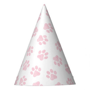 Doodle Paws, Dog Paws, Baby Pink Paws Party Hat