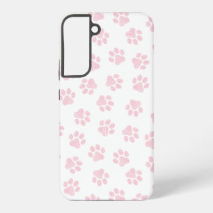 Doodle Paws, Dog Paws, Baby Pink Paws Samsung Galaxy S22+ Case